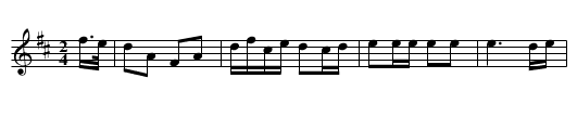 WESTMINSTER SETT (tune 1) - staff notation