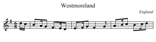 Westmoreland - staff notation
