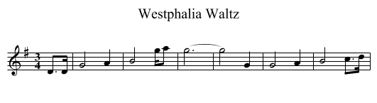 Westphalia Waltz - staff notation