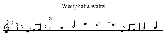 Westphalia waltz - staff notation