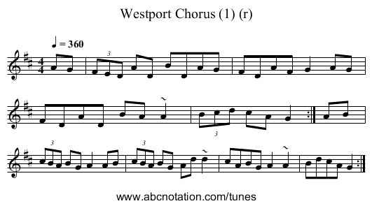 Westport Chorus (1) (r) - staff notation