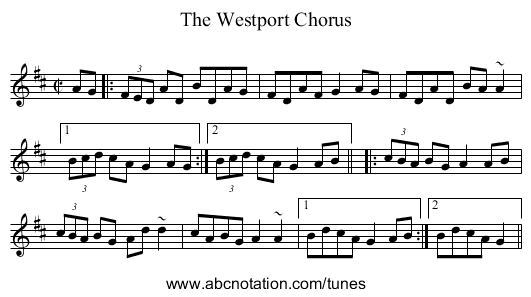 Westport Chorus, The - staff notation
