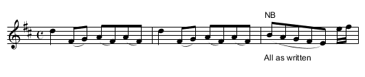 West's Hornpipe JBut.498 - staff notation
