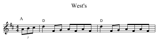 West's - staff notation