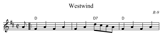 Westwind - staff notation