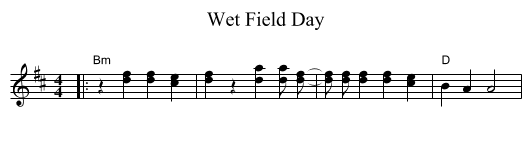 Wet Field Day - staff notation