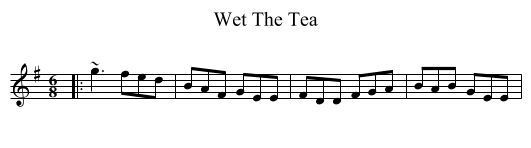 Wet The Tea - staff notation