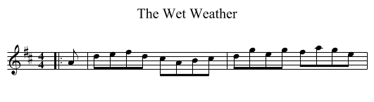 Wet Weather, The  - staff notation
