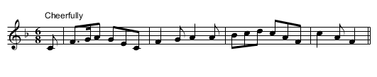We've cheated the parson [2] - staff notation
