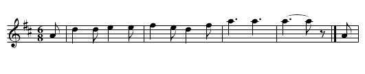 Weversdans - staff notation