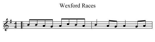 Wexford Races - staff notation