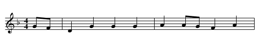 Whale Fishing - staff notation