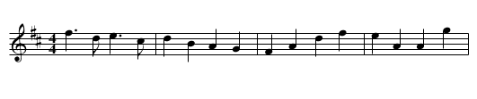 What a Beau My Granny Was - staff notation