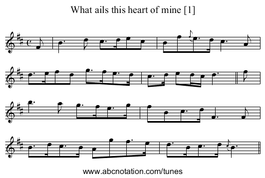 What ails this heart of mine [1] - staff notation