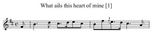 What ails this heart of mine [1] - staff notation