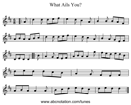 What Ails You? - staff notation