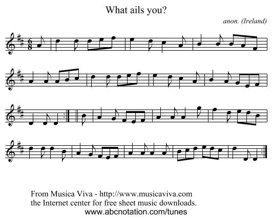 What ails you? - staff notation