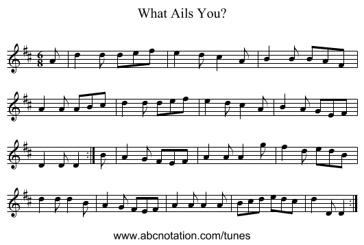 What Ails You? - staff notation