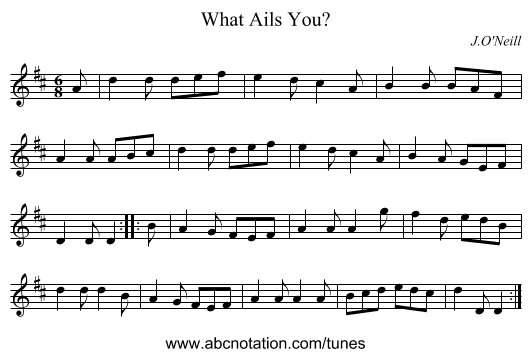 What Ails You? - staff notation