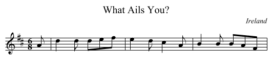 What Ails You? - staff notation