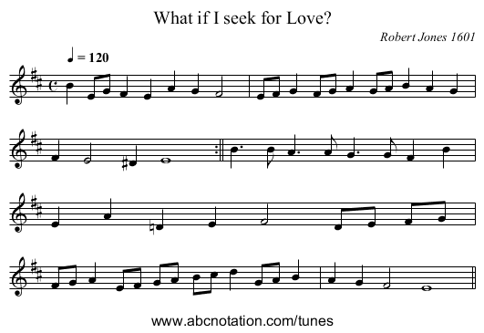 What if I seek for Love? - staff notation
