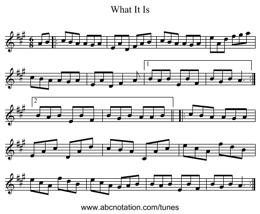 What It Is - staff notation