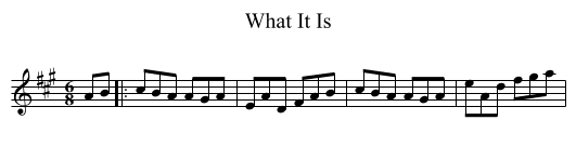 What It Is - staff notation