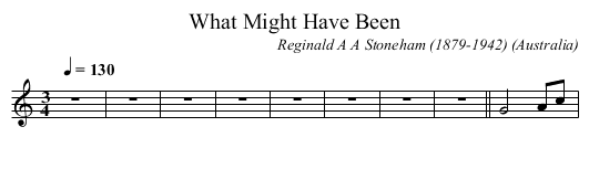 What Might Have Been - staff notation