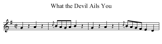 What the Devil Ails You - staff notation