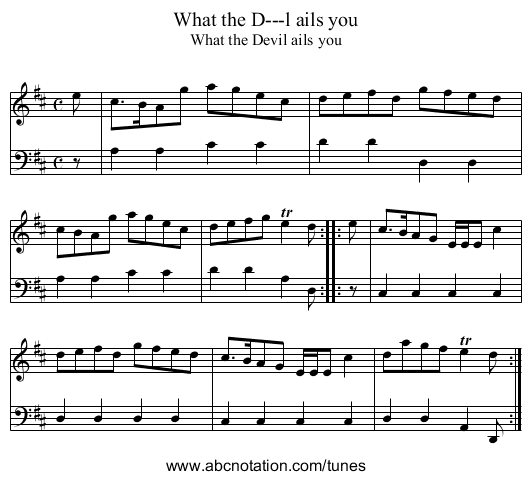 What the D---l ails you - staff notation