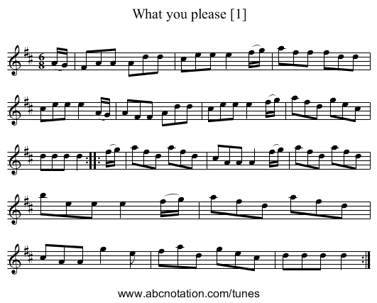 What you please [1] - staff notation