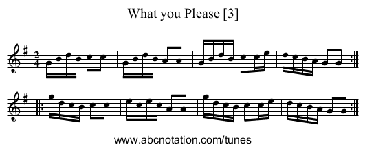 What you Please [3] - staff notation