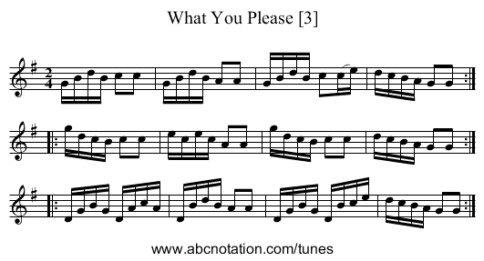 What You Please [3] - staff notation