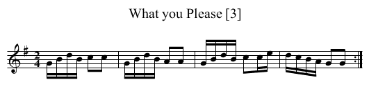 What you Please [3] - staff notation