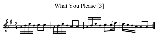 What You Please [3] - staff notation