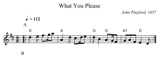 What You Please - staff notation