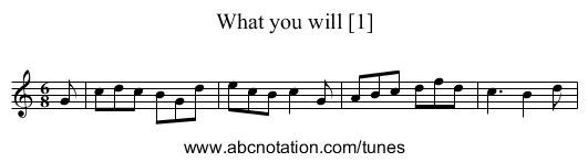 What you will [1] - staff notation