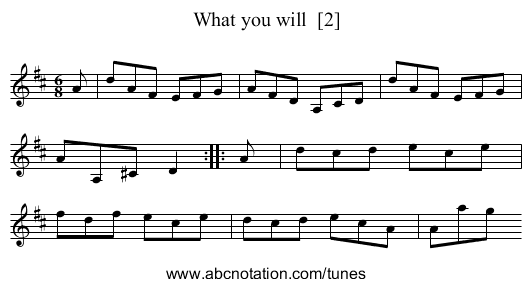 What you will  [2] - staff notation