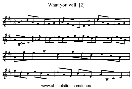 What you will  [2] - staff notation