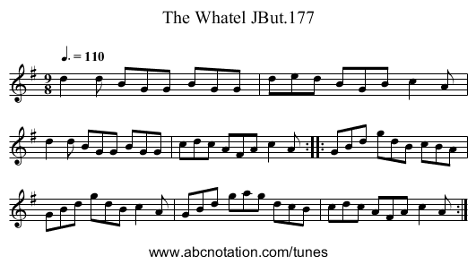 Whatel JBut.177, The - staff notation