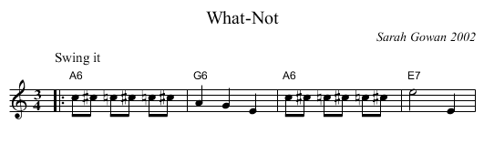 What-Not - staff notation