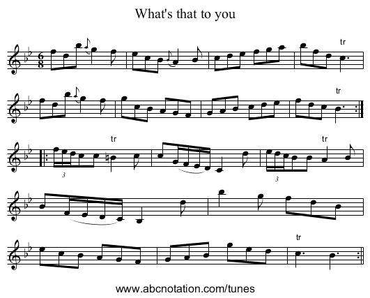 What's that to you - staff notation