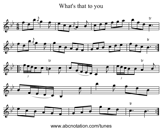 What's that to you - staff notation