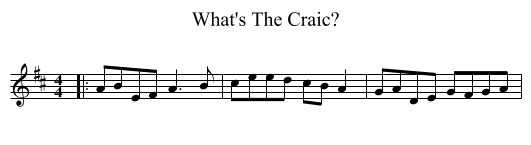 What's The Craic? - staff notation