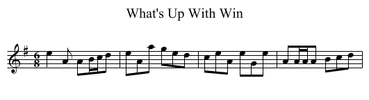 What's Up With Win - staff notation