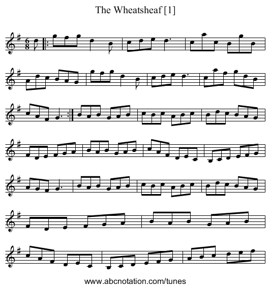 Wheatsheaf [1], The - staff notation