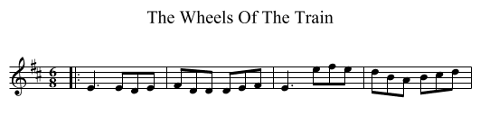 Wheels Of The Train, The  - staff notation