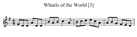 Wheels of the World [3] - staff notation