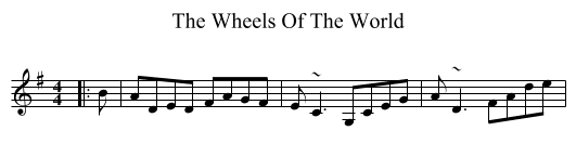 Wheels Of The World, The  - staff notation