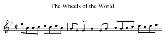 Wheels of the World, The - staff notation
